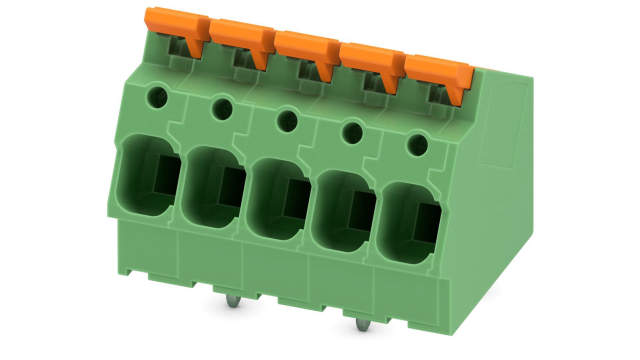 Phoenix Contact PCB Terminal Block, 5-Contact, 7.5 mm Pitch, Wave Soldering Mount, 1 Row | 1098178