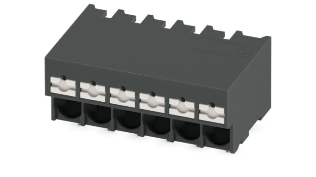 Phoenix Contact PCB Terminal Block, 6-Contact, 5 mm Pitch, Solder, 1 Row | 1135299