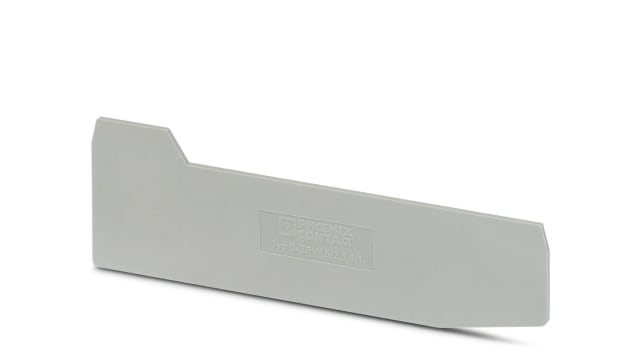 Phoenix Contact D-ZPV 1.5/2.5 (8/1) Series End Cover for Use with DIN Rail Terminal Blocks | 3031050