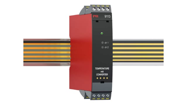 PR Electronics 9100 Series Signal Conditioner, RTD, Thermocouple, Current Input, Current Output, 19.2/31.2 V dc Supply, | 9113AB