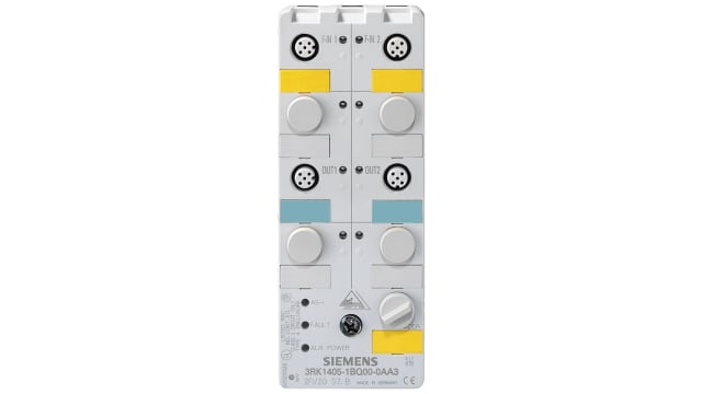 Siemens K60F Series Digital I/O Module, 2 Inputs, 2 Outputs, 26.5 to 31.5 V, NO | 3RK14051BQ000AA3