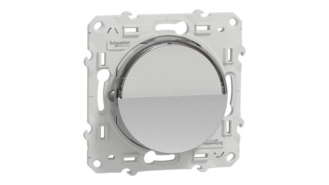 Schneider Electric Grey Push Button Light Switch, 1 Gang, Odace | S530266