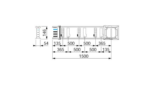 Schneider Electric Aluminium Busbar Trunking Canalis 54 mm 54 mm | KSA250ED4156