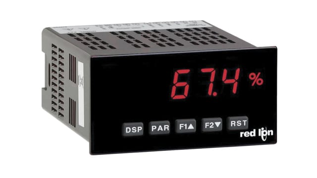 Red Lion PAXT LED Digital Panel Multifunction Meter for Voltage, Current, Temperature,  44.5 mm  x 91.4 mm | PAXT0010