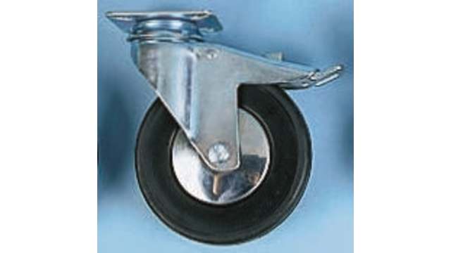 Tente Braked Swivel Castor Wheel, 80kg Capacity, 100mm Wheel | 2477UYP100P50