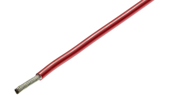 TE Connectivity Red 0.6 mm² Harsh Environment Wire, 20 AWG, 19/32, 100m, Polyalkene Insulation, 44A0111-20-2 | 44A0111-20-2