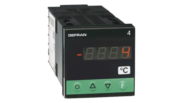Gefran 4T LED On-Off Temperature Controller for Temperature,  45 mm  x 45 mm | 4T-48-4-00-1-000
