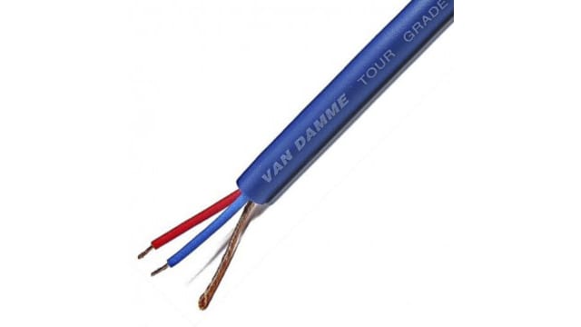 Van Damme Microphone Cable, 0.22 mm² CSA Screened, 6.35mm od, 100m, Blue | 268-021-060