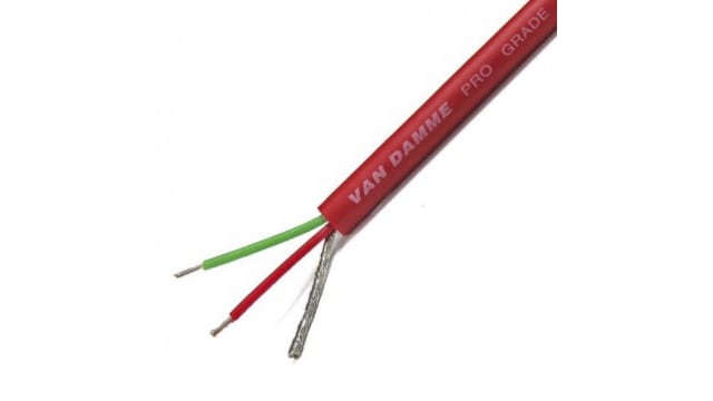 Van Damme Microphone Cable, 0.22 mm² CSA Screened, 4.85mm od, 100m, Red | 268-009-020
