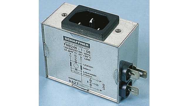 Schaffner 16A, 250 V ac Male Panel Mount IEC Filter FN9246-16-06, Faston | FN9246-16-06