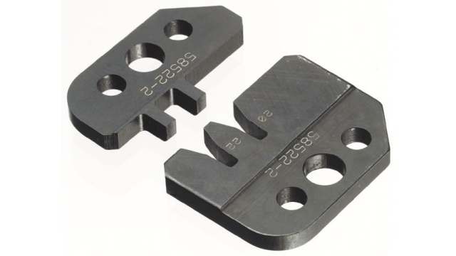 TE Connectivity, Pro-Crimper III Crimp Die Set, Coaxial Type Crimp Die Black | 58522-2