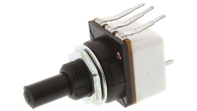 TE Connectivity 17P 10kΩ Rotary Potentiometer 1-Gang, Panel Mount (Through Hole), 17PCSA103MC19P | 17PCSA103MC19P
