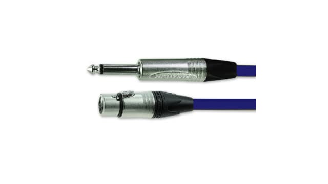 Van Damme Female XLR3 to Male XLR Cable, Blue, 5 m | 101-015-201 BLUE