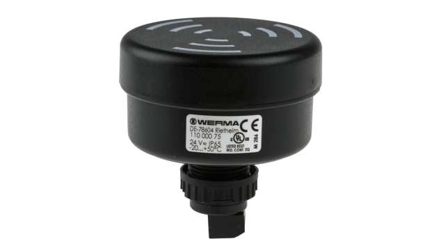 Werma Wall Mount Buzzer, 24 V, 100dB at 1 m, IP65, AC, DC, 8-Tone | 110.000.75
