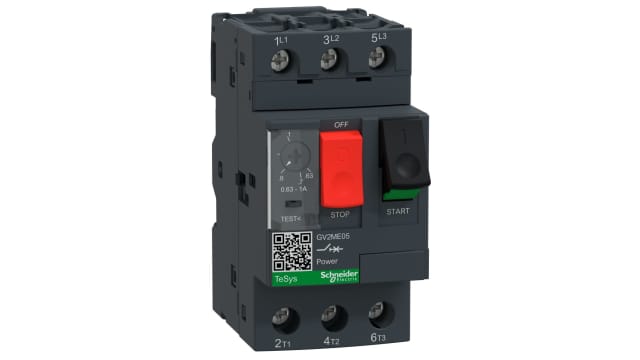 Schneider Electric 0.63 → 1 A TeSys Motor Protection Circuit Breaker, 690 V | GV2ME05