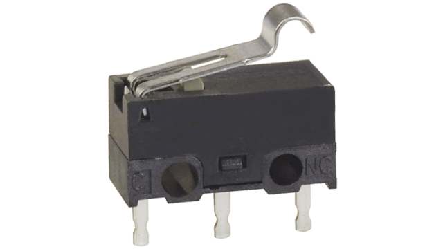 Omron Simulated Roller Lever Micro Switch, PCB Terminal, 100 mA @ 30 V dc, SPDT, IP40 | D2F-01FL3