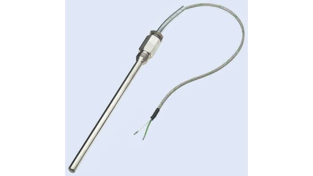 Electrotherm Type J Thermocouple 100mm Length, 12mm Diameter → +800°C | 259-1J-100