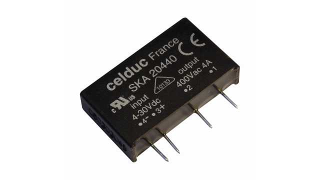Celduc SK Series Solid State Relay, 4 A Load, PCB Mount, 460 V ac Load, 30 V dc Control | SKA20440