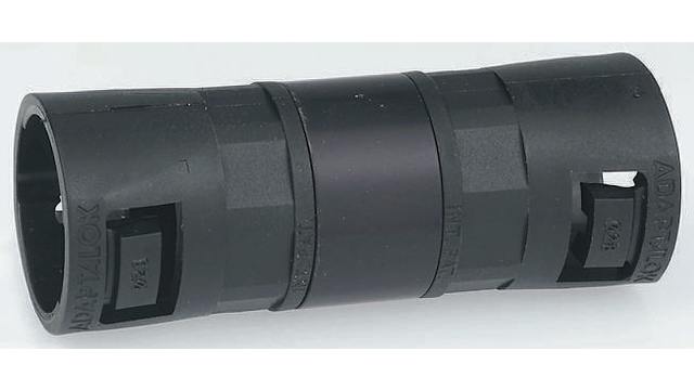Adaptaflex Nickel, Conduit Fitting, 21 mm Nominal Size, Polyamide 66, Black IP66  rating | AL21-AL21/A/000040