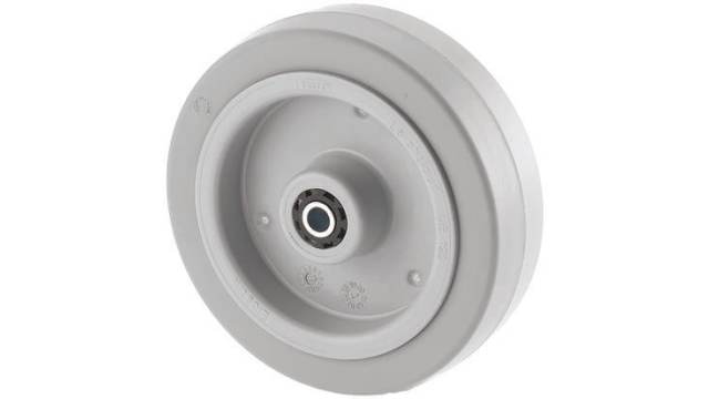 Tente Grey Rubber Abrasion Resistant Trolley Wheel, 300 kg | UFR160x46-20LM58 Grey