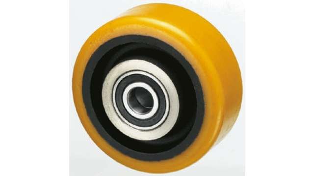 Tente Yellow Polyurethane Abrasion Resistant, Corrosion Resistant Trolley Wheel, 750 kg | FTP160/50X20