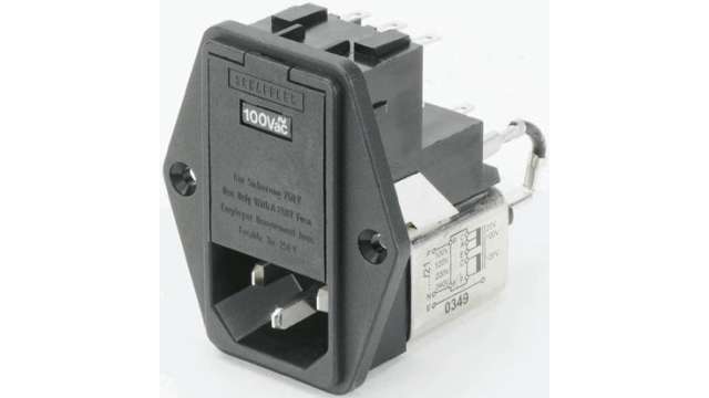 Male IEC/EN 60939 IEC Filter Panel Mount 5 x 20mm,Solder,Rated At 6A,250 V ac Operating Frequency 0 → 400Hz | FN378-6-21