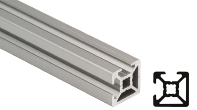 Bosch Rexroth Silver Aluminium Strut Profile 20 x 20 mm 6 mm Groove, 3000 mm Length,  Series MGE 13.2 | 3842992924/3000