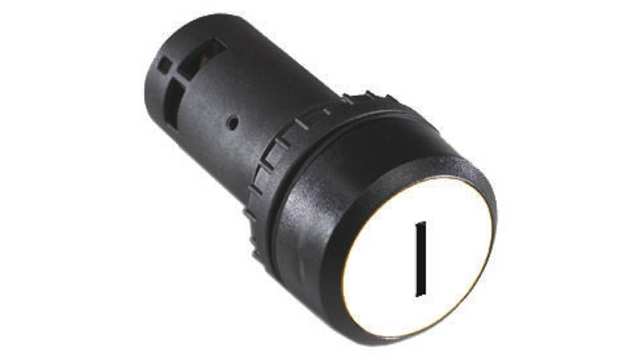 ABB Compact Series Illuminated Push Button Switch, Momentary, Panel, 22 mm Cutout, SPST, IP69K, 230 V 230 V | 1SFA619110R1015  CP11-10W-10