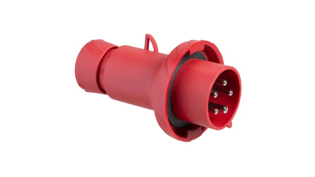 Schneider Electric, PratiKa IP67 Red Cable Mount 3P + N + E Industrial Power Plug, Rated At 16A, 415 V | PKX16M735