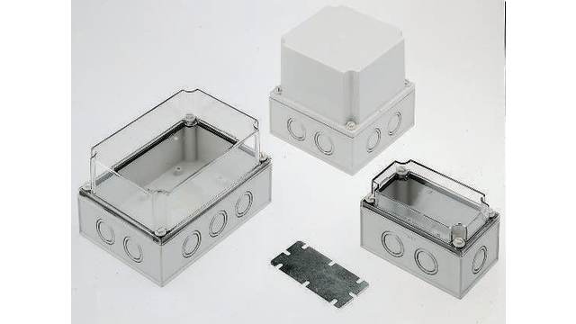 Fibox PCM Series Grey Grey Lid Polycarbonate Enclosure, IP67, IP66, IK08 100 mm, 130 mm, 80 mm | PCM 100/100 G ENCLOSURE