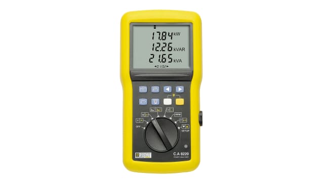 Chauvin Arnoux CA 8220 Power Quality Analyser, 1, 3-Phase, 6500A Max, 600V ac Max | P01160620