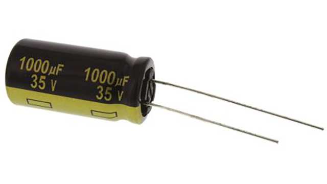 Panasonic 1000μF Aluminium Electrolytic Aluminium Electrolytic Capacitor 35V dc, Radial, Through Hole - EEUFM1V102 | EEUFM1V102