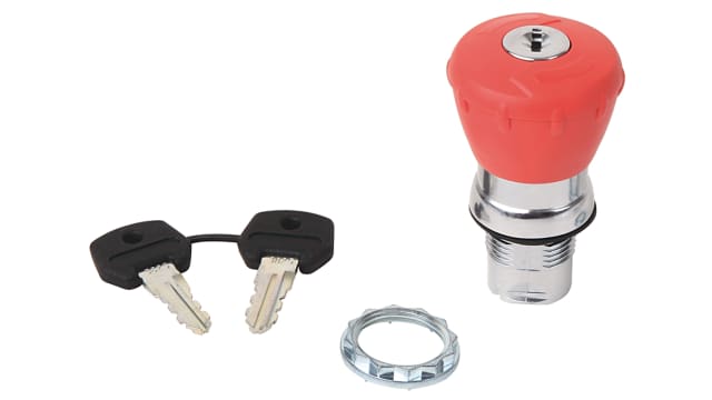 Allen Bradley 800FM Series, Key Release, Emergency Stop Push Button Head | 800FM-MK44