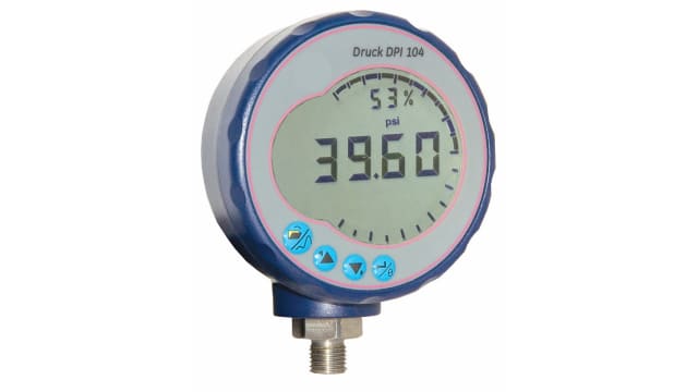 Druck NPT 1/4 Digital Pressure Gauge 20bar Bottom Entry 95mm Outside Diameter, With RS Calibration | DPI104-13G-5491