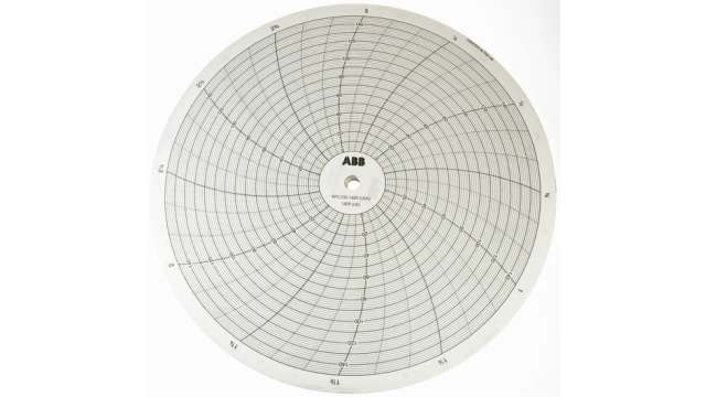 ABB 296 Rotary Chart Paper for use with ABB Rotary Chart Recorder, 12h 0 to 100°C | 296