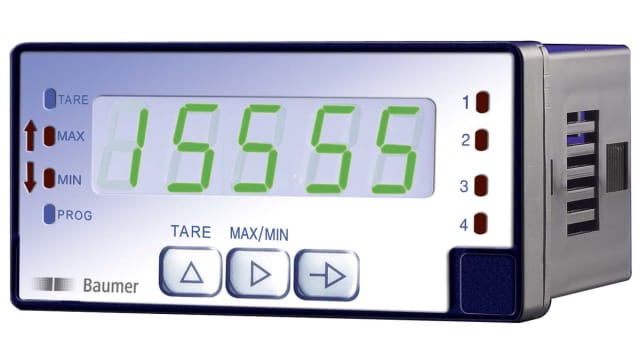 Baumer PA418 LED Digital Panel Multifunction Meter for AC Current, AC Voltage,  48 mm  x 96 mm | PA418.014AX01