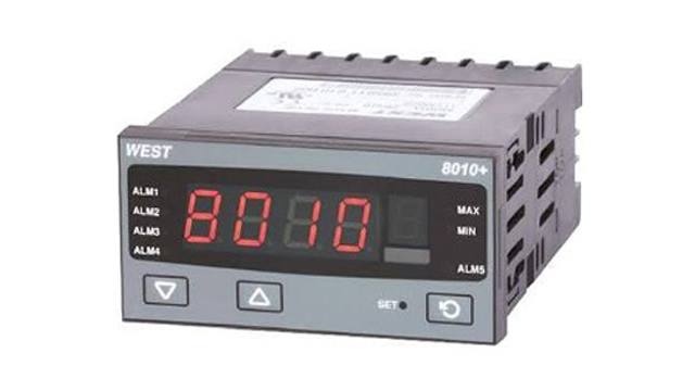 West Instruments P8010 PID Temperature Controller, 96 x 48 (1/8 DIN)mm, 2 Output Relay, 100 → 240 V ac Supply Voltage | P8010-2101-0000