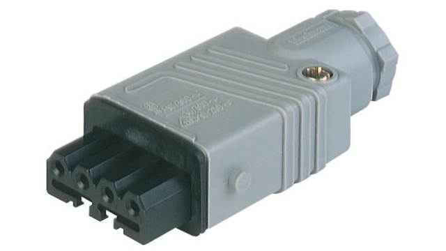 Hirschmann, ST IP54 Grey Cable Mount Industrial Power Socket, Rated At 10A, 250 V, 400 V | 932533106 STAK 4