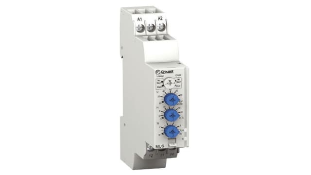 Crouzet Voltage Monitoring Relay, 1 Phase, SPDT, 20 → 80V ac/dc, DIN Rail | 84872141