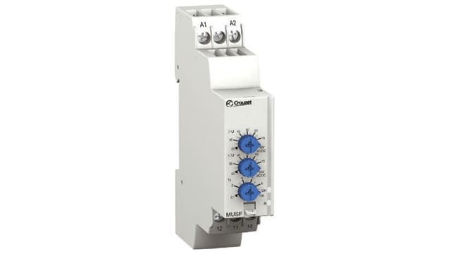 Crouzet Voltage Monitoring Relay, 1 Phase, SPDT, 20 → 80V ac/dc, DIN Rail | 84872151