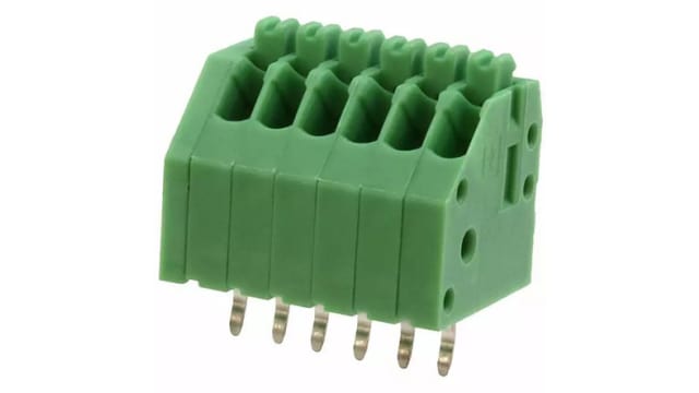 Phoenix Contact PCB Terminal Block, 2.5mm Pitch, Through Hole Mount, 1-Row, Solder Termination | 1990041