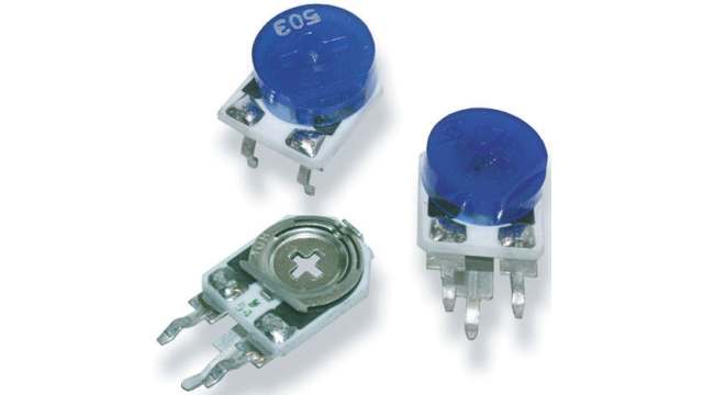 10 kΩ, Through Hole Trimmer Potentiometer, Pin 0.5 W Side Adjust TE Connectivity, 409 | 409VA103M