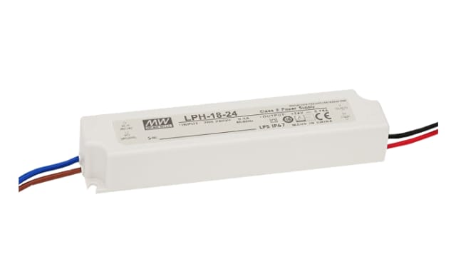MEAN WELL LED Driver, 12 V Output, 18 W Output, 1.5 A | LPH-18-12