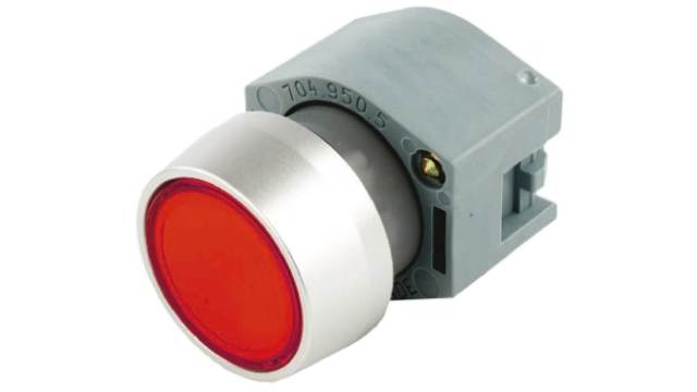 EAO 04 Series Red Momentary Push Button Head, 22.5 mm Cutout, IP65 | 704.012.2