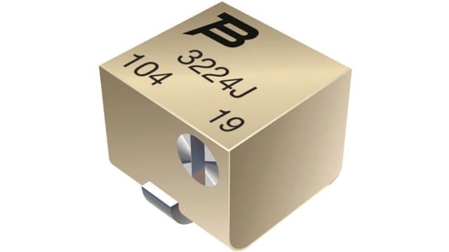 1 kΩ, Surface Mount Trimmer Potentiometer, Gull Wing 0.25 W Side Adjust Bourns, 3224 | 3224G-1-102E