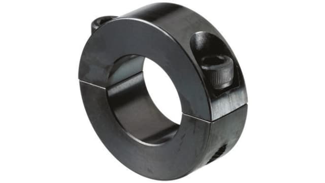 Huco Shaft Collar, Two Piece, Clamp Screw, OD 16 mm OD, W 9 mm, Steel | 046201005