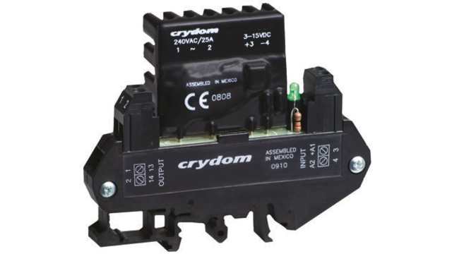 Sensata Crydom Solid State Interface Relay, 15 V dc Control, 10 A rms Load, DIN Rail Mount | DRA1-SPF240D25R