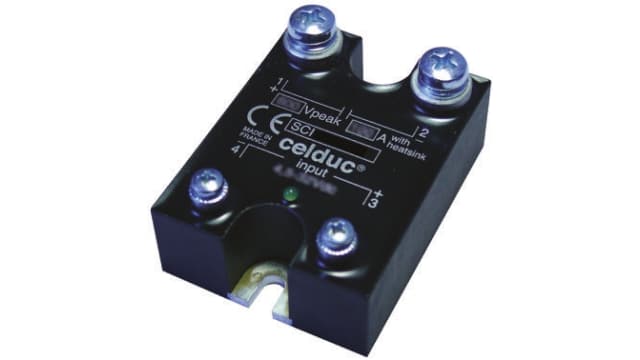 Celduc SCI Series Solid State Relay, 50 A Load, Panel Mount, 650 V dc Load, 32 V dc Control | SCI0501200