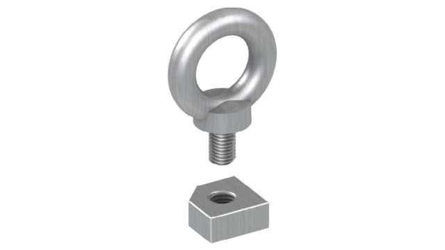 Schneider Electric Steel Eye Bolt, M12 Thread, 29 mm, 340 kg Load | NSYSMEB