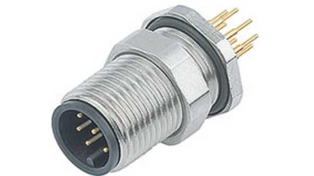 binder Circular Connector, 12 Contacts, Panel Mount, M12 Connector, Plug, Male, IP67, 713 Series | 09-3491-550-12